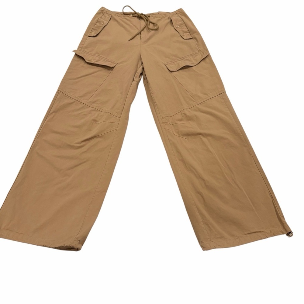 Superdown Cargo Pants | Khaki Wide Leg 100% Cotton | Women’s Size M